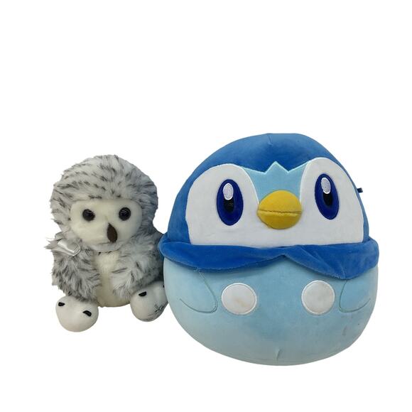 Pokemon Other - Nintendo Pokemon Piplup Large Blue Bird Plush & Wishing Stars Gray Owl Toys